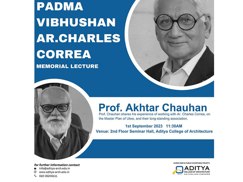 Padma Vibhushan  Ar. Charles Correa Memorial Lecture Series