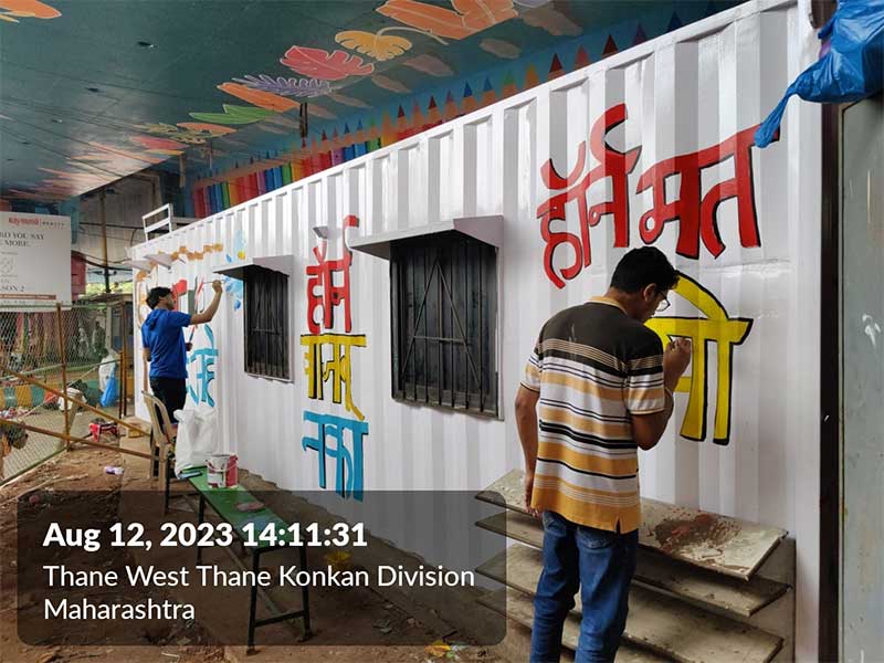 Container Painting at Signal School